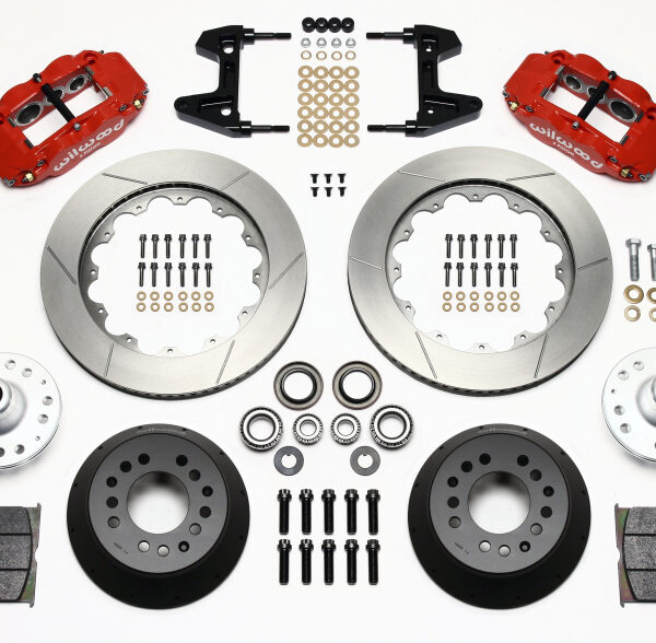 Wilwood Narrow Superlite 6R Front Hub Kit 14.00in Red 74-80 Pinto/Mustang II Disc Spindle only