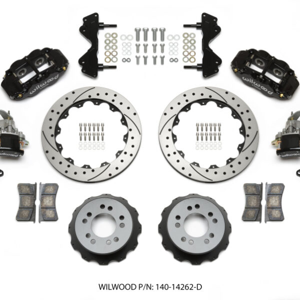 Wilwood Narrow Superlite 4R / MC4 Rear Kit 12.88 Drilled Currie Pro-Tour Unit Bearing Floater