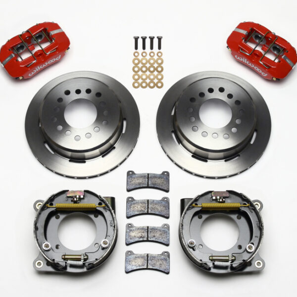 Wilwood Dynapro Low-Profile 11.00in P-Brake Kit - Red Chevy C-10 2.42 Offset 5-lug