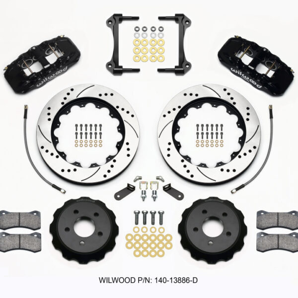 Wilwood AERO6 Front Hat Kit 14.00 Drilled 2015-Up Mustang w/Lines