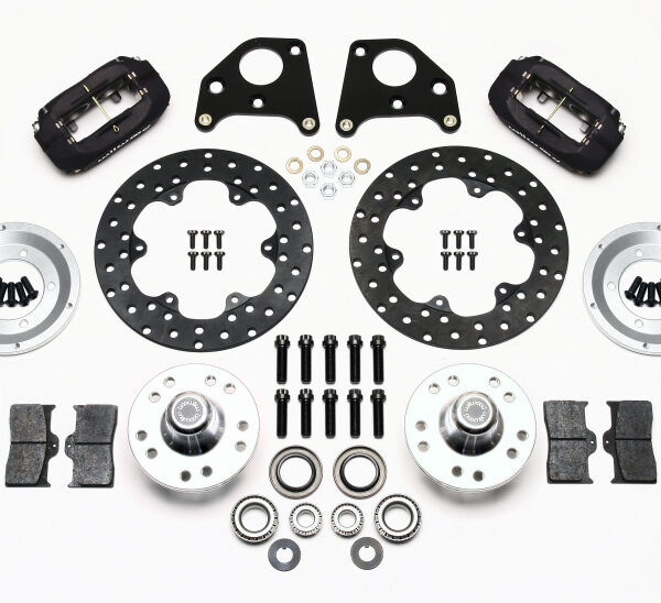 Wilwood Forged Dynalite Front Drag Kit Drilled Rotor 62-72 CDP B & E Body-Drum