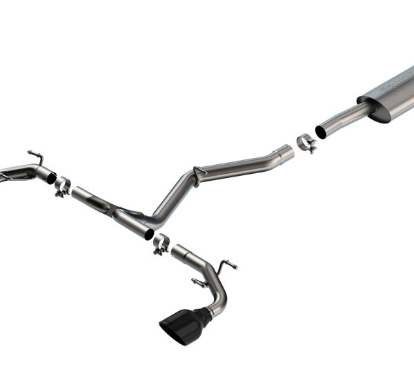 Borla 22-23 Subaru BRZ/Toyota GR86 2.4L RWD AT/MT S-Type Catback Exhaust - Black Chrome Tips
