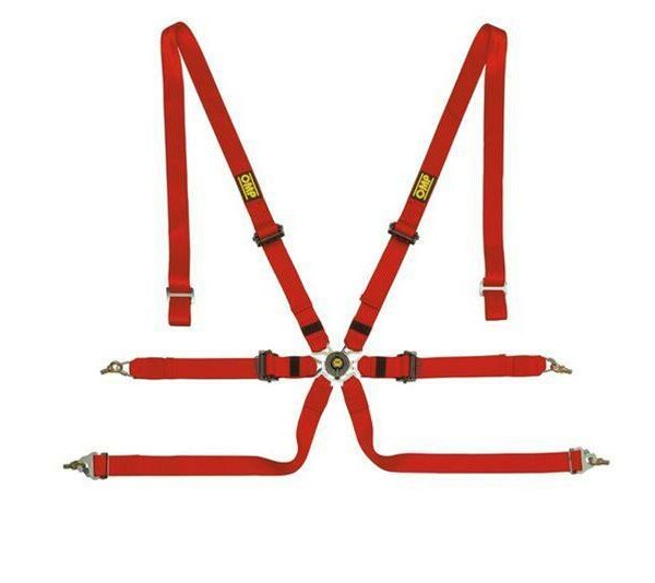 OMP Safety Harness One 2In Pull Down - Red (Fia 8853-2016)