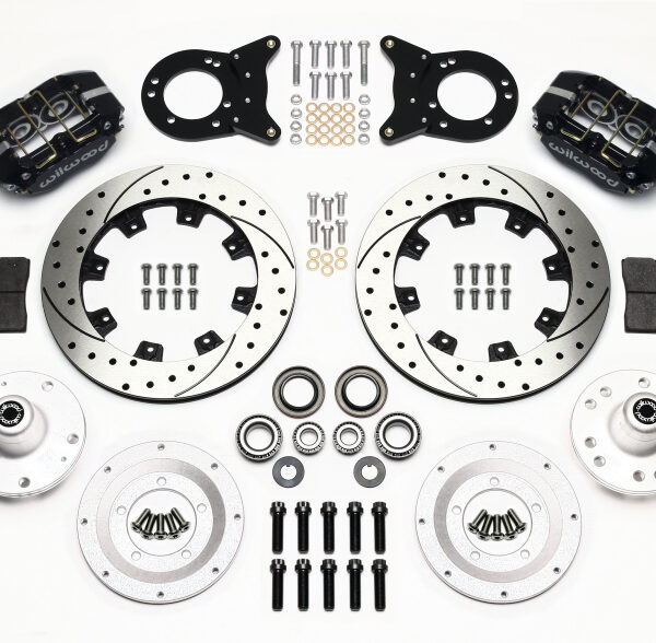 Wilwood Dynapro Dust-Boot Front Kit 12.19in Drilled 1965-1969 Mustang Disc & Drum Spindle