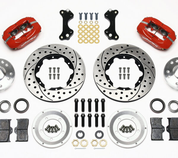 Wilwood Forged Dynalite Front Kit 11.00in Drilled-Red WWE ProSpindle