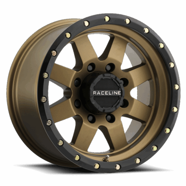 Raceline 935BZ Defender 18x9in / 6x139.7 BP / -12mm Offset / 107.95mm Bore - Bronze Wheel