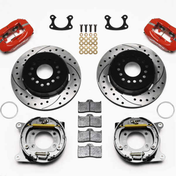 Wilwood Forged Dynalite P/S Park Brake Kit Drilled Red Small Ford 2.66in Offset