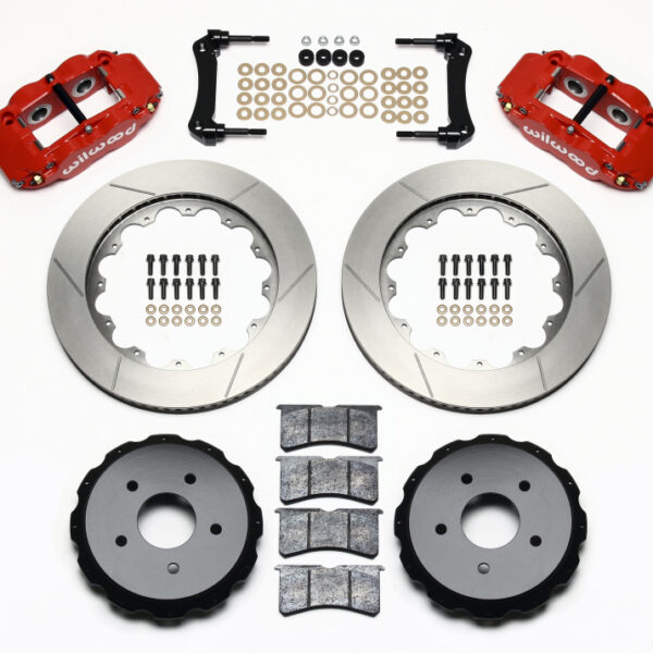 Wilwood Narrow Superlite 4R Rear Kit 14.00in Red 97-04 Corvette C5/Z06 05-13 C6