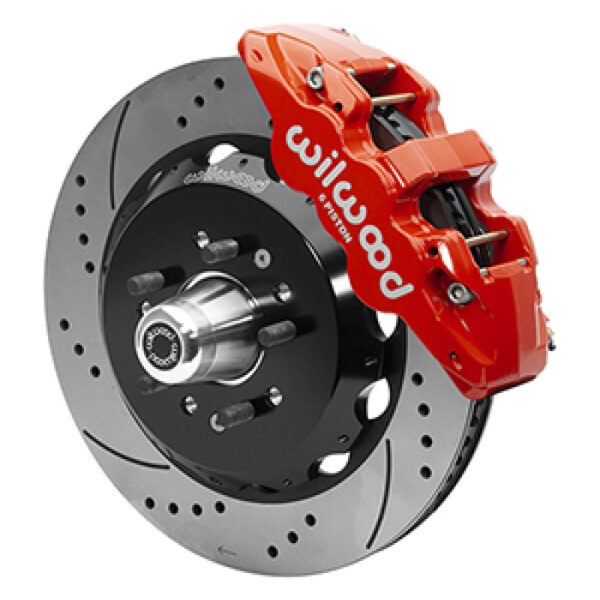 Wilwood 55-57 Chevy Bel Air Aerolite 6R Kit, 5 x 4.50in/4.75in Hub - 14.00in D&S Rotor - Red