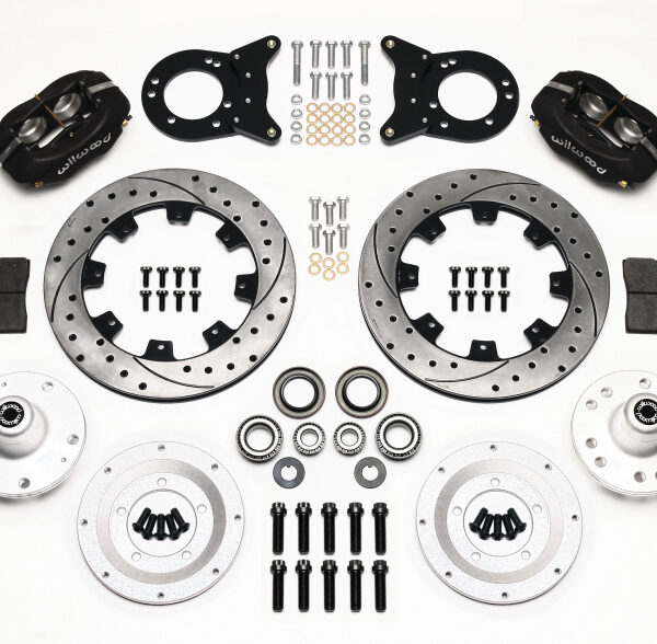 Wilwood Forged Dynalite Front Kit 12.19in Drilled 1965-1969 Mustang Disc & Drum Spindle