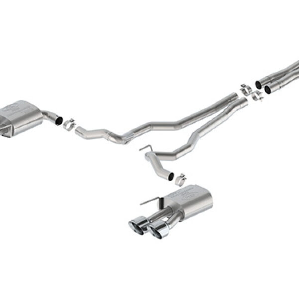 Ford Racing 2024 Mustang 5.0L Sport Non-Active Cat-Back Exhaust w/Valance - Chrome Tip