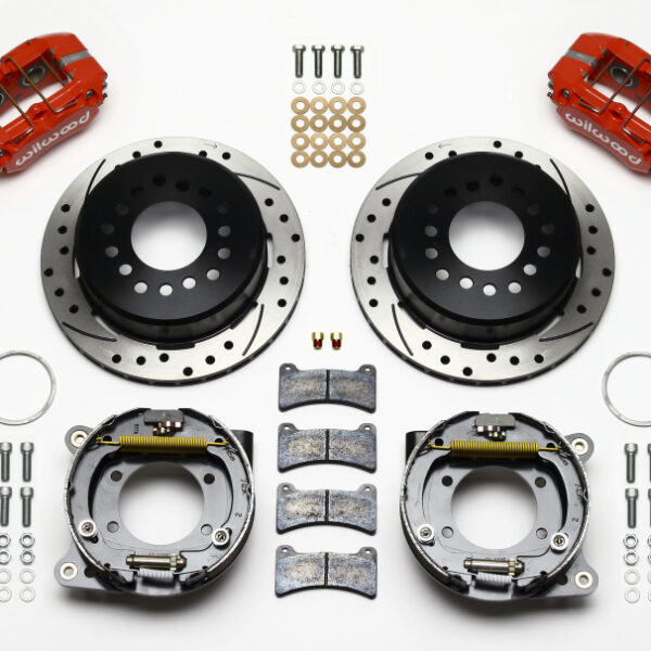 Wilwood Dynapro Low-Profile 11.00in P-Brake Kit Drill-Red AMC 71-74 2.60in Offset
