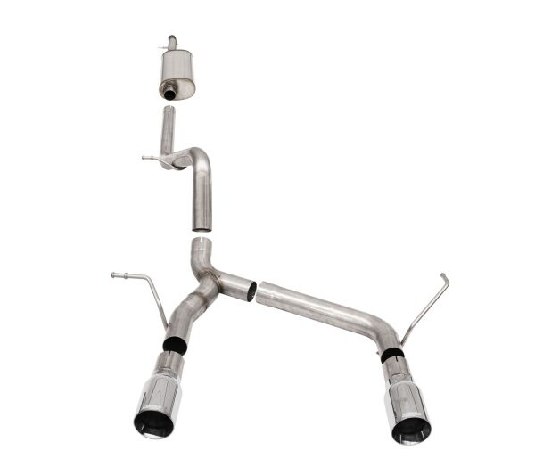 Corsa 2007-2018 Jeep Wrangler JKU 3.6L Sport 2.75in Cat-Back Exhaust w/ Single 4in Tips