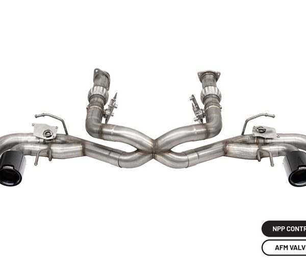 Corsa 2020-2024 Chevrolet Corvette C8 RWD 3in Delete 4 Valve Cat-Back w/NPP w/4.5in CF Black PVDTips