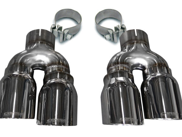 Corsa 16-19 Cadillac ATS 3.6T 4in Inlet / 4in Outlet Twin Polished Tip Kit (For Corsa Exhaust Only)