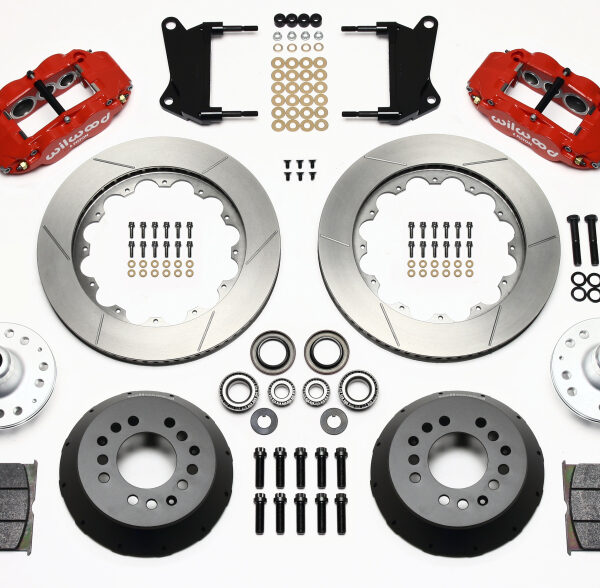 Wilwood Narrow Superlite 6R Front Hub Kit 14.00in Red 67-69 Camaro 64-72 Nova Chevelle