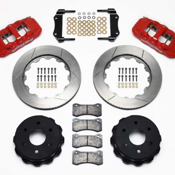 Wilwood AERO4 RearTruck Kit 14.25in Red 1999-2010 GM 1500-SUV 2 Piston OE Caliper