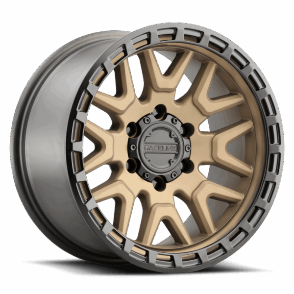 Raceline 953BZ Krank 17x9in / 6x135 BP / -12mm Offset / 87.1mm Bore - Bronze Wheel