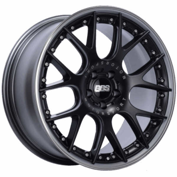 BBS CH-RII 20x10.5 5x120 ET35 Satin Black Center Platinum Lip SS Rim Prot Wheel -82mm PFS/Clip Req