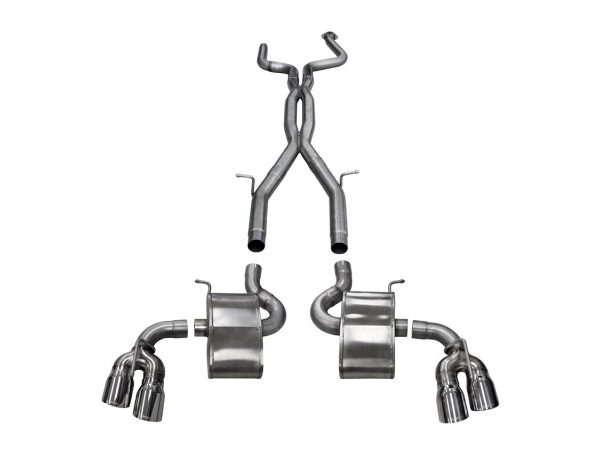 Corsa 2016-2024 Chevy Camaro SS 6.2L Xtreme+ 2.75in Cat-Back Dual Rear Exit w/ Twin 4in PolishedTips