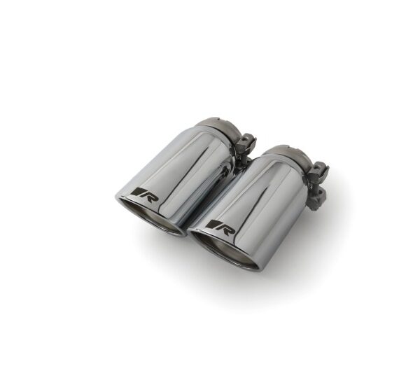 Remus Stainless Steel 84mm Angled Rolled Edge Chrome Tail Pipe Set (Pair)