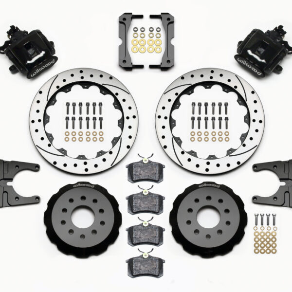 Wilwood Combination Parking Brake Rear Kit 12.88in Drilled 2005-2014 Mustang