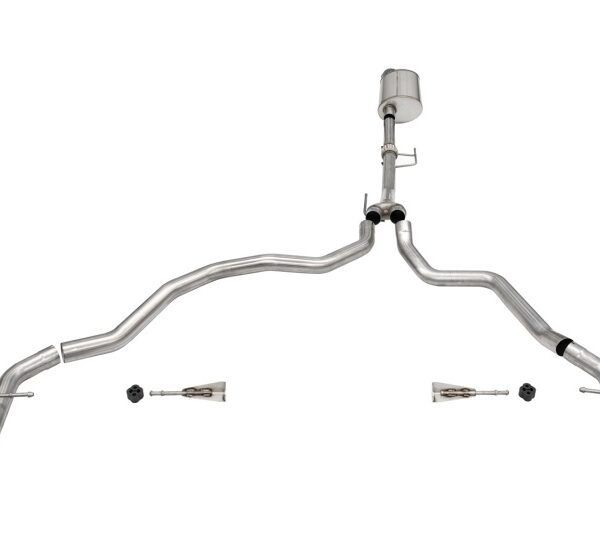 Corsa 2021-2024 Ford F-150 Regular Cab/ 8in Bed 3.5L V6 Sport Cat-Back Dual Rear Exit-BlackPVD