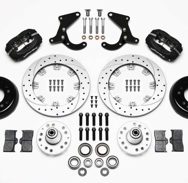 Wilwood Forged Dynalite Front Kit 12.19in Drill-Zinc 55-57 Chevy