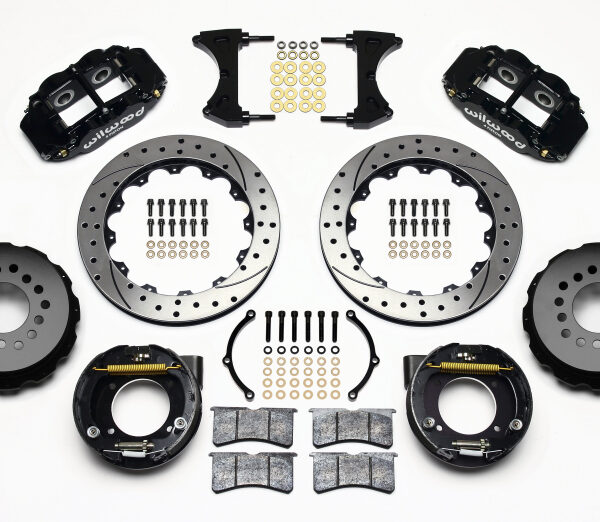 Wilwood Narrow Superlite 4R Rear P-Brk Kit 12.88in Drilled Chevy C-10 2.42 Offset 5-lug
