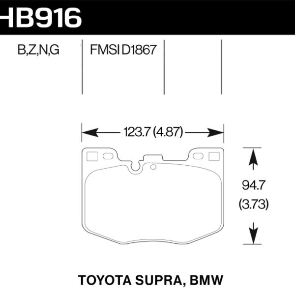 Hawk 2020 Toyota Supra / 19-20 BMW Z4 HPS 5.0 Front Brake Pads