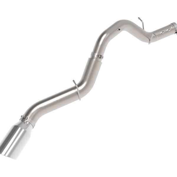 aFe Large Bore-HD 5in 409SS DPF-Back Exhaust System w/Pol Tip 24-25 GM Diesel Trucks V8-6.6L(td) L5P