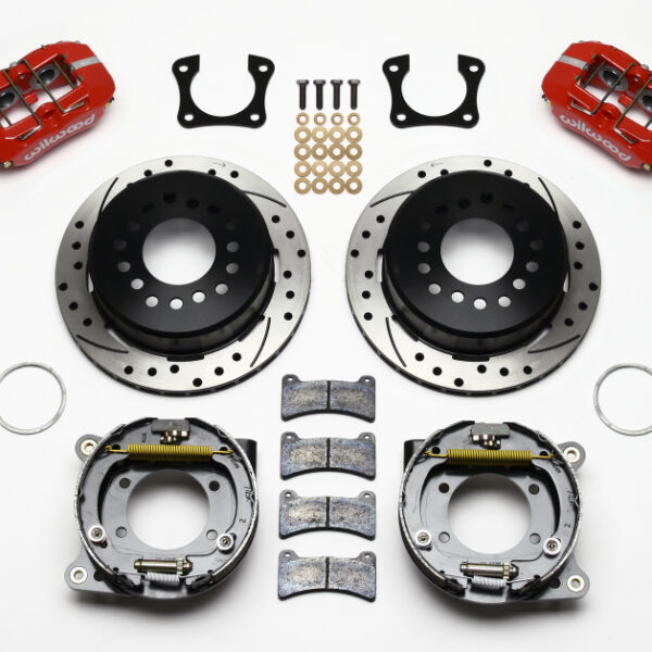 Wilwood Dynapro Low-Profile 11.00in P-Brake Kit Drill-Red 58-64 Olds/Pontiac Ends 2.81in Offset