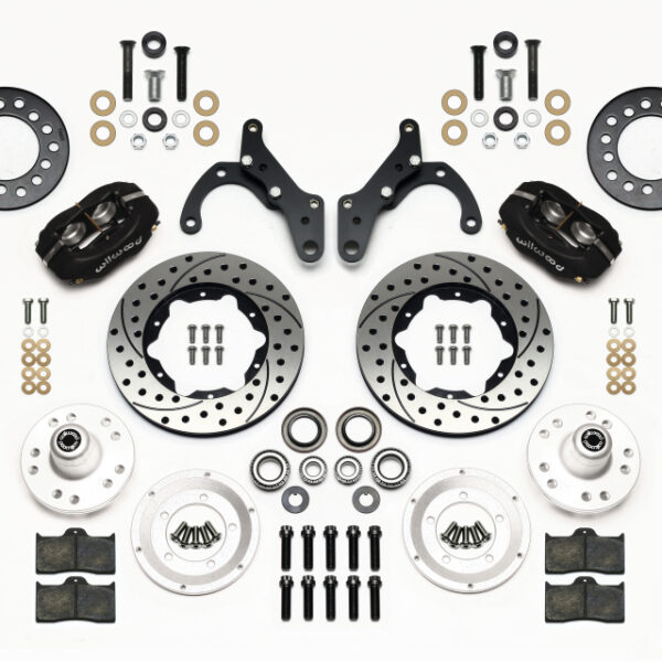Wilwood Forged Dynalite Front Kit 11.00in Drilled 69-70 Impala Drum/Disc 69-82 Vette