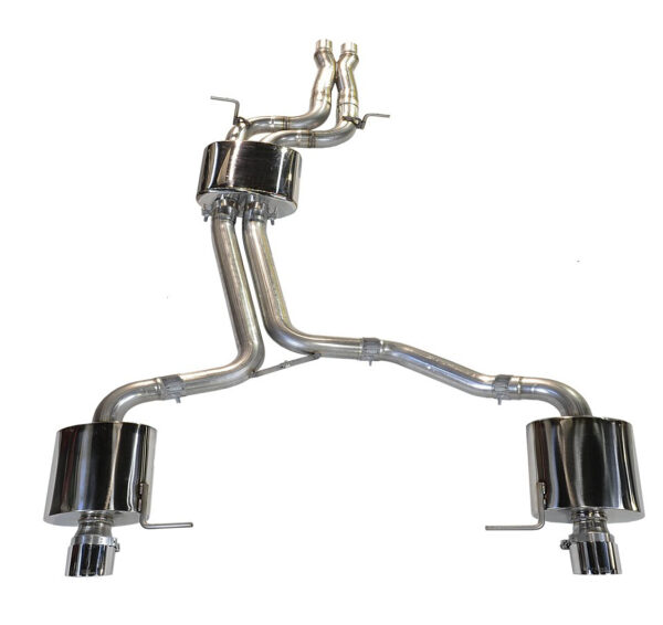 AWE Tuning Audi 8R Q5 3.2L Non-Resonated Exhaust System (Downpipe-Back) - Polished Silver Tips