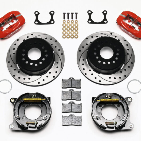 Wilwood Forged Dynalite P/S P-B Kit Drilled-Red Big Ford 2.36in Offset