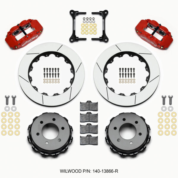 Wilwood Narrow Superlite 4R RearTruck Kit 14.25in Red 2012-Up Ford F150 (6 lug)