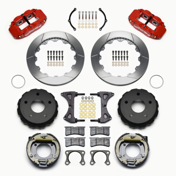 Wilwood Narrow Superlite 4R Rear P-Brk Kit 12.88in Red Big Ford New 2.38in Off Bronco 5 x 5.50