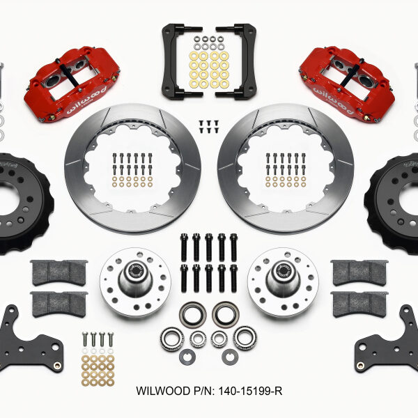 Wilwood Narrow Superlite 6R Front Hub Kit 12.88in Red 65-72 CDP C Body -Drum