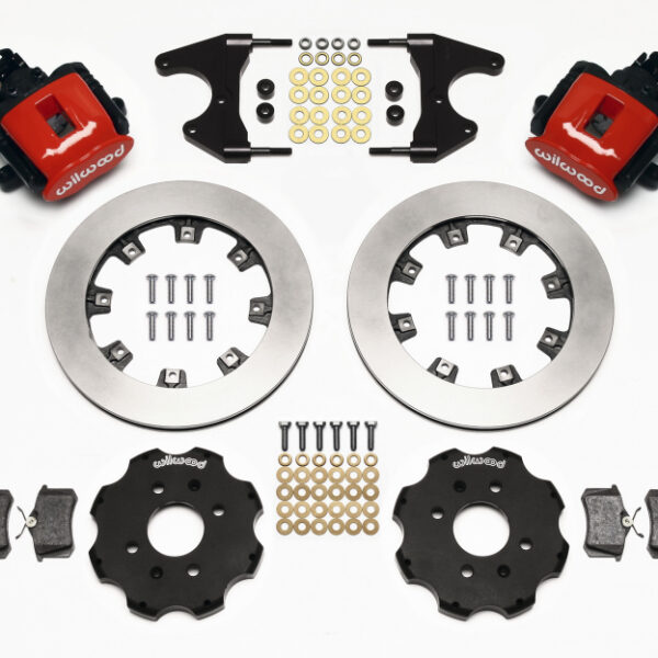 Wilwood Combination Parking Brake Rear Kit 12.19in Red Civic / Integra Drum 2.46 Hub Offset