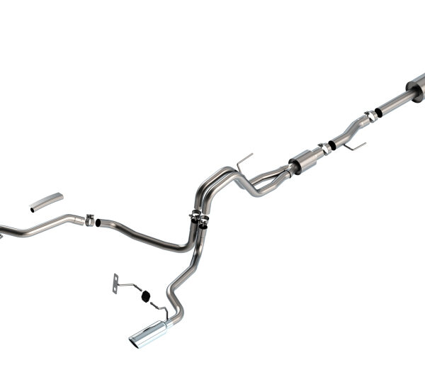 Borla F-150 2021 5.0L 4dr CC SB EC STB Lariat/KR/Platinum/LTD 3/2.25 SRE Cat-Back S-Type CHR Tips