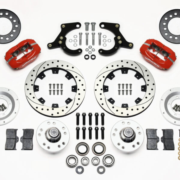 Wilwood Forged Dynalite Front Kit 11.75in Drilled Red 59-64 Chevy Impala / 63-64 Corvette