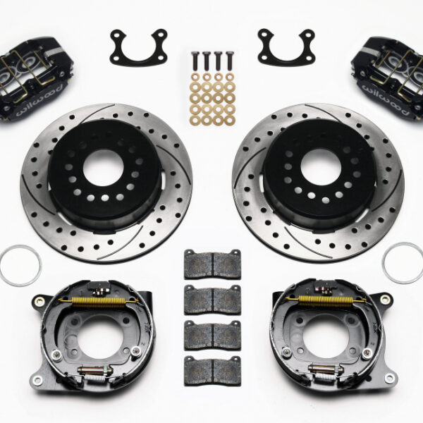 Wilwood Dynapro Dust-Boot P/S Park Brake Kit Drilled Small Ford 2.50in Offset