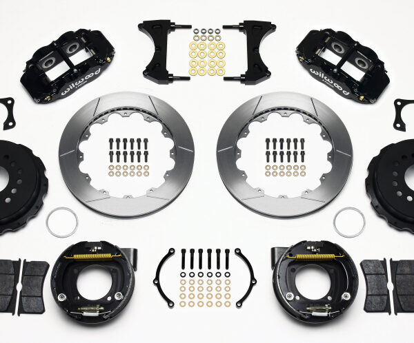 Wilwood Narrow Superlite 4R Rear P-Brk Kit 12.88in 58-64 Olds/Pontiac Ends 2.81in Offset