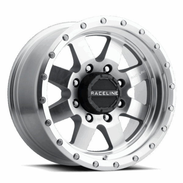 Raceline 935MC Defender 17x9in / 5x127 BP / -12mm Offset / 83.82mm Bore - Machined Wheel