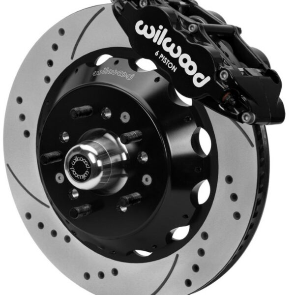 Wilwood 70-81 FBody/75-79 A&XBody FNSL6R Frt BBK 14in D/S Rtr Blk Calipers Use w/ Pro Drop Spindle