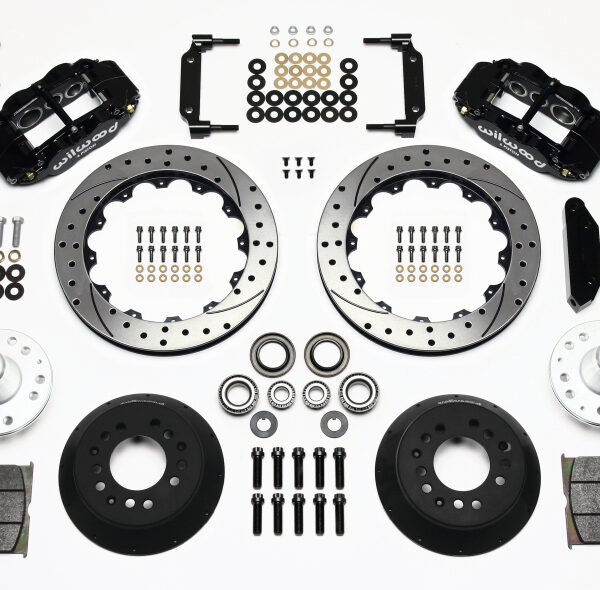 Wilwood Narrow Superlite 6R Front Hub Kit 12.88in Drilled 1968-1969 Mustang Disc Spindle