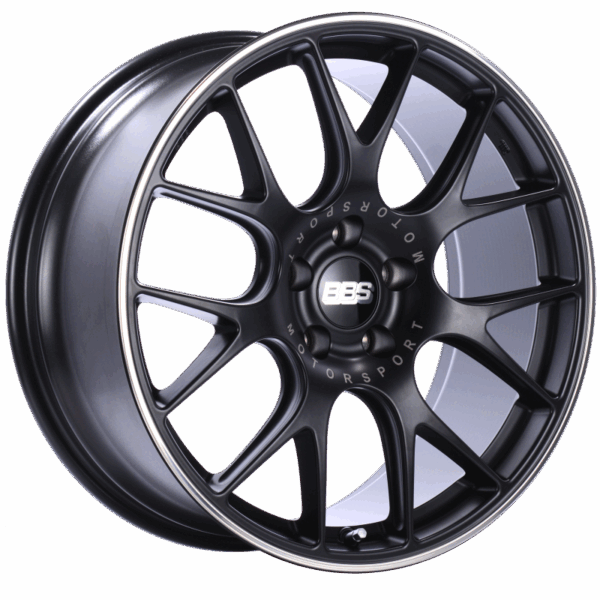 BBS CH-R 20x9.5 5x114.3 ET40 CB66 Satin Black Polished Rim Protector Wheel