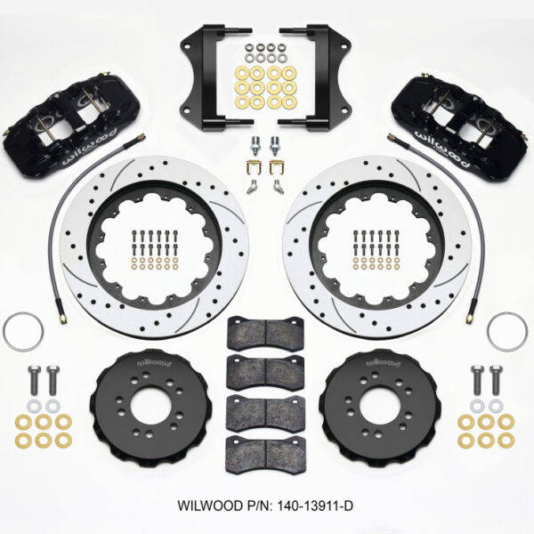 Wilwood AERO6 Front Hat Kit 15.00 Drilled 2014-up Corvette C7 w/Lines