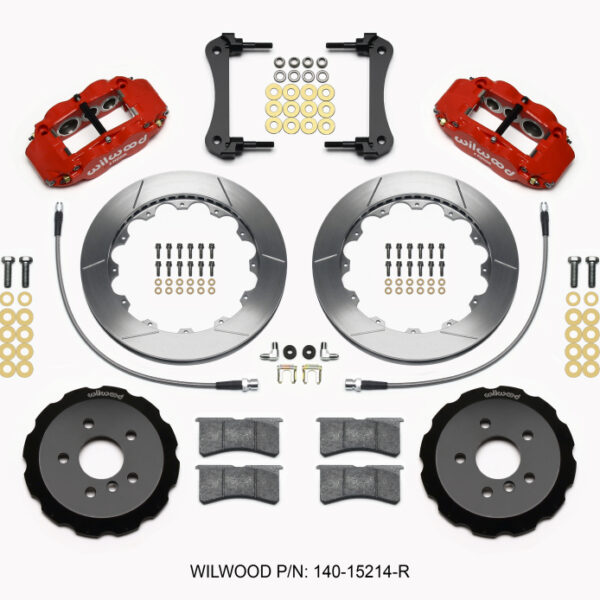 Wilwood Narrow Superlite 6R Front Hat Kit 12.88in Red 2014-2015 Mini Cooper w/Lines
