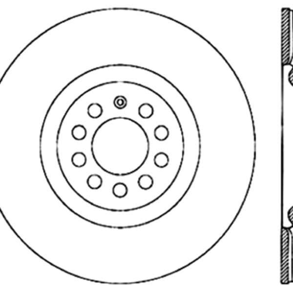 StopTech 00-06 Audi TT Left Front Drilled Rotor